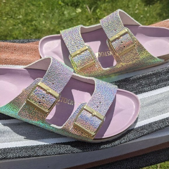 Birkenstock Shoes - Birkenstock Arizona Pearl Iridescent Sandals